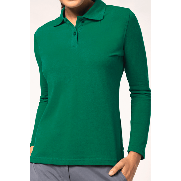 Poloshirt lange best sale mouw dames